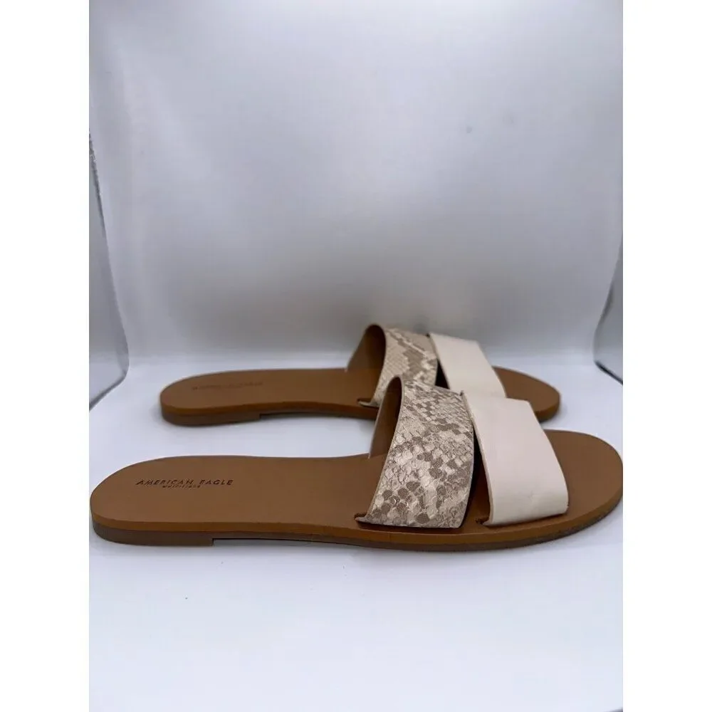 American Eagle Outfitters Faux Leather‎ Sandals Slides Size 8